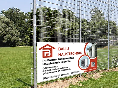 Bauzaunbanner für Baliu Haustechnik