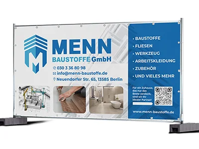 Bauzaunbanner für Menn Baustoffe GmbH