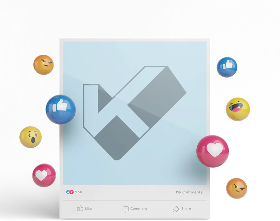 Social-Media-Beitrag mit Reaktionen